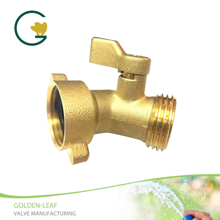 45 Degree Brass Elbow Spigot na may Shutoff Valve