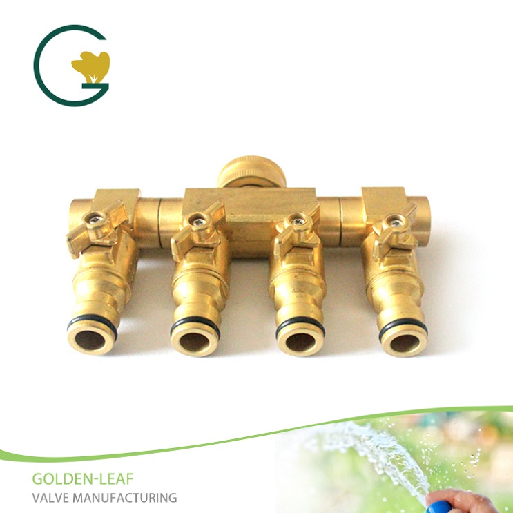 Duty Brass 4 Way Hose Manifold Hose Adapter ng Pipe